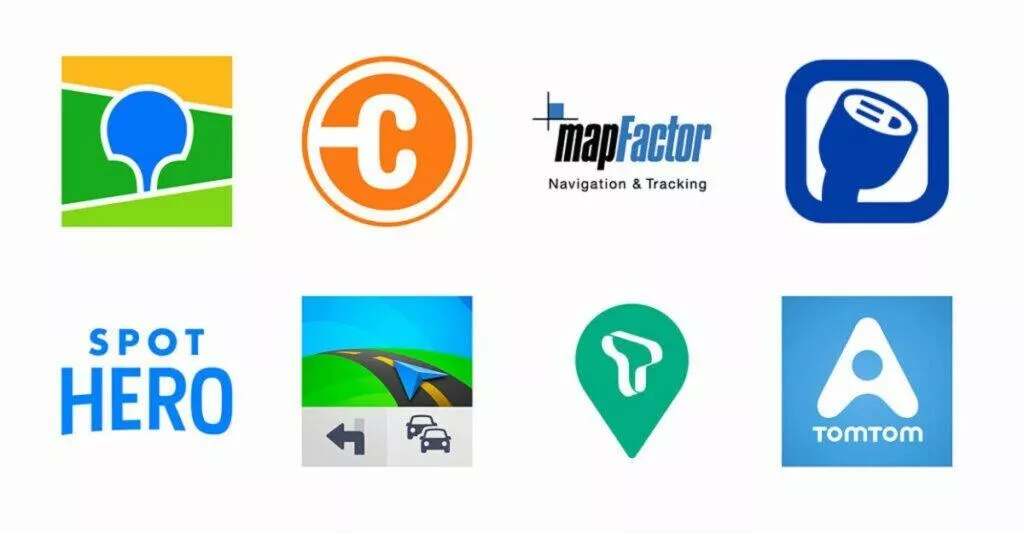 Android Auto navigace třetích stran loga