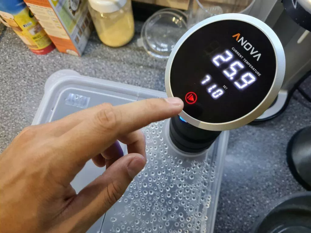 Anova Precision Cooker manuální nastavení teploty
