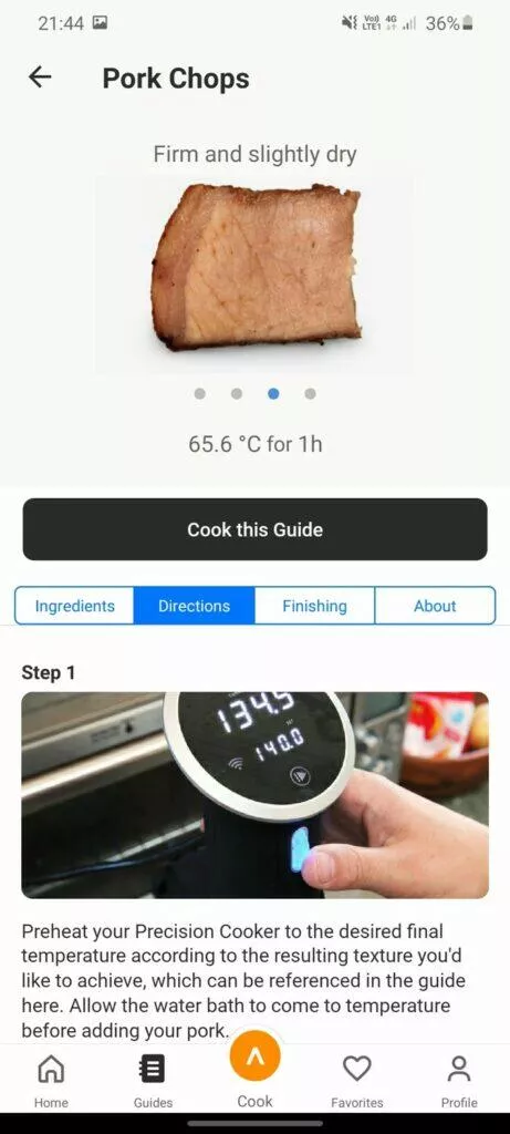 Anova Precision Cooker vepřové třetí karta