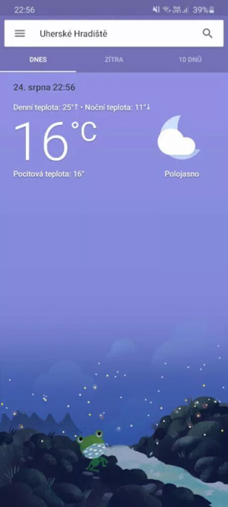 Google počasí žabák nosí roušku dnes