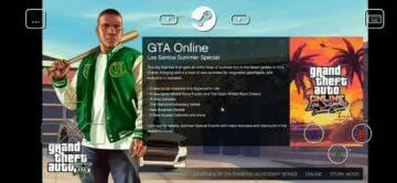 GTA 5 Steam Link Android menu