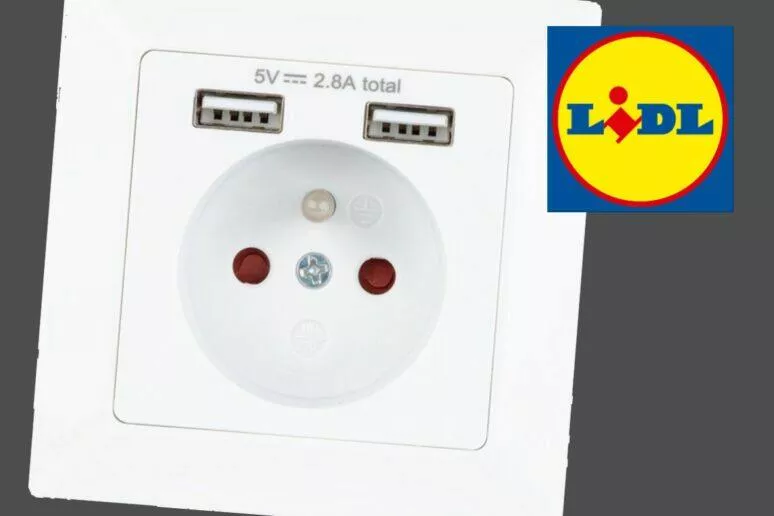 LIDL zásuvka s USB konektory LIDL zásuvka s USB konektory