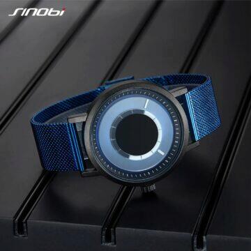 Minimalistické hodinky Sinobi pro muže modré