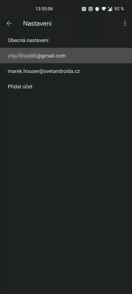 výběr schránky