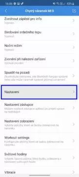 Xiaomi Mi Band 5 čeština Mi Fit nastavení