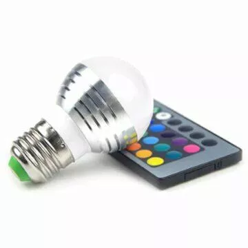 mini LED projektor Anbolt Barevná LED RGB žárovka s ovladačem