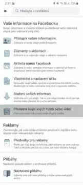 Facebook přenos fotek Fotky Google Dropbox aplikace