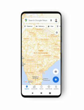 Google Mapy Covid-19 informace regiony Indie