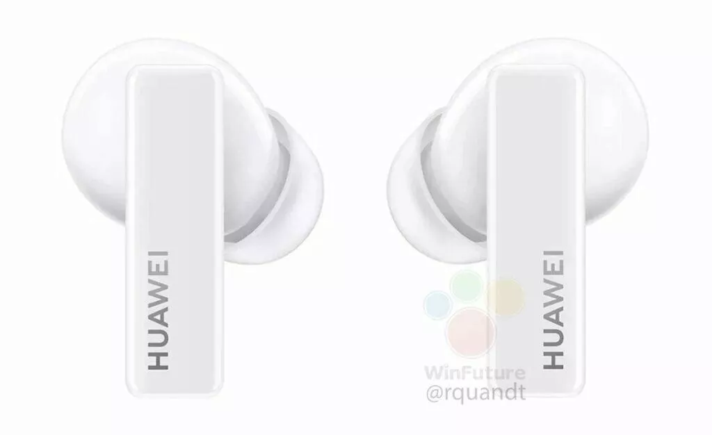 Huawei FreeBuds Pro únik bílá vnější strana