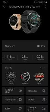 Huawei Health Zdraví hlavní karta
