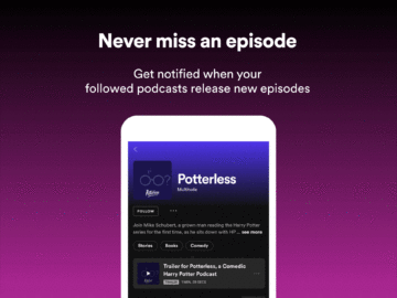 Spotify notifikace podcasty