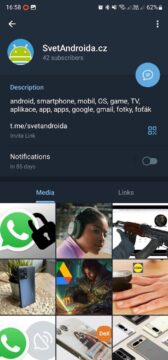 Svět Androida sledování sociální sítě Telegram 1