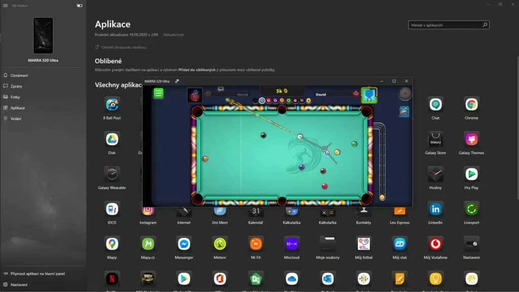 ukázka 8ball kulečník