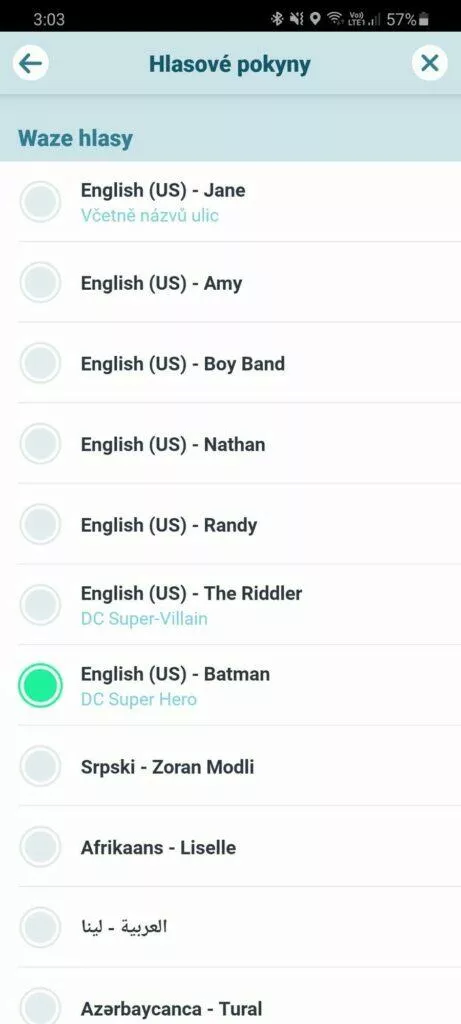 Waze hlasy Batmana a Hádankáře nabídka