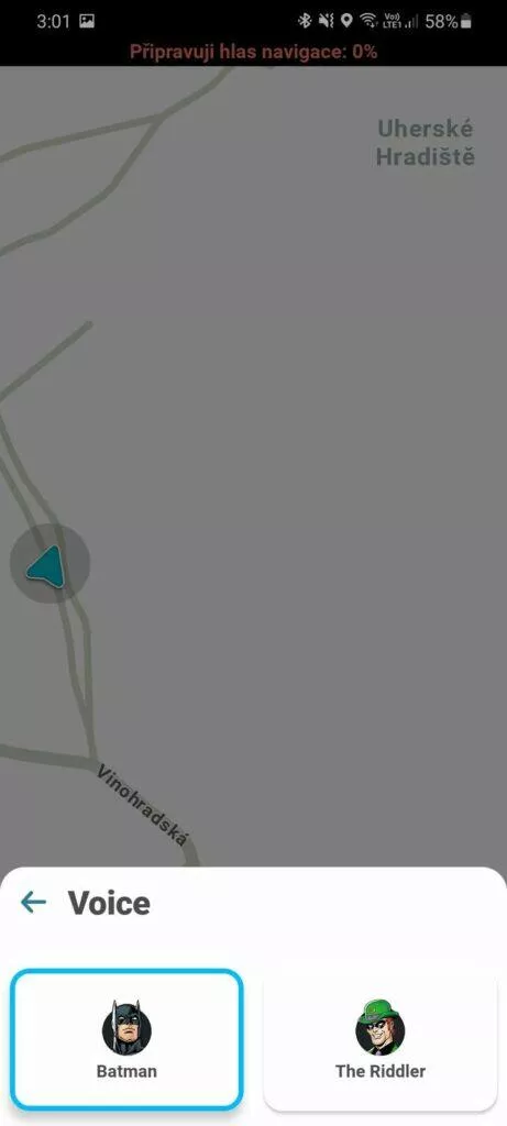 Waze hlasy Batmana a Hádankáře výběr