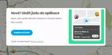 Waze převod trasy z počítače do mobilu