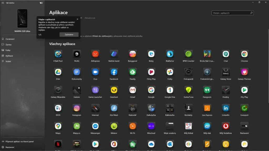 Windows Váš telefon spouštění mobilních aplikací průvodce 1