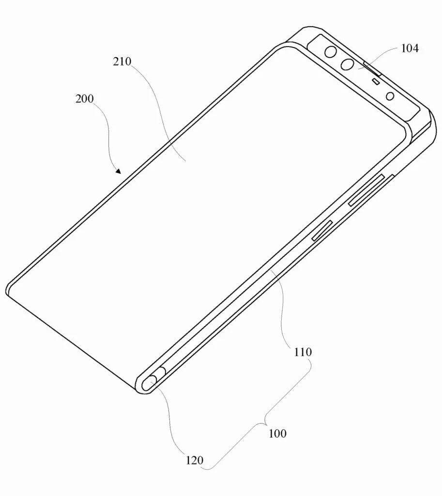 Xiaomi patent rozvinovací telefon rozvinutý