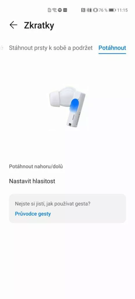 AI Life gesta ovládání hlasitosti