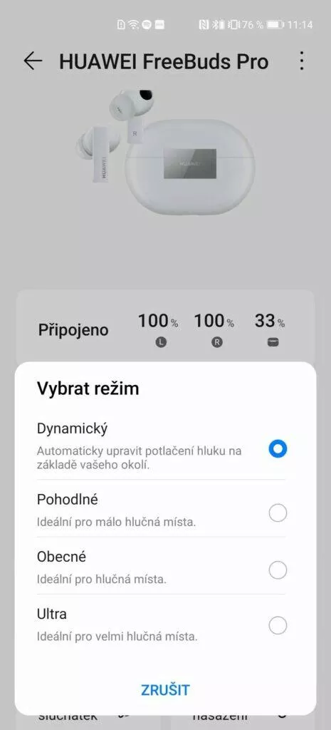 AI Life potlačení hluku ANC dynamický režim