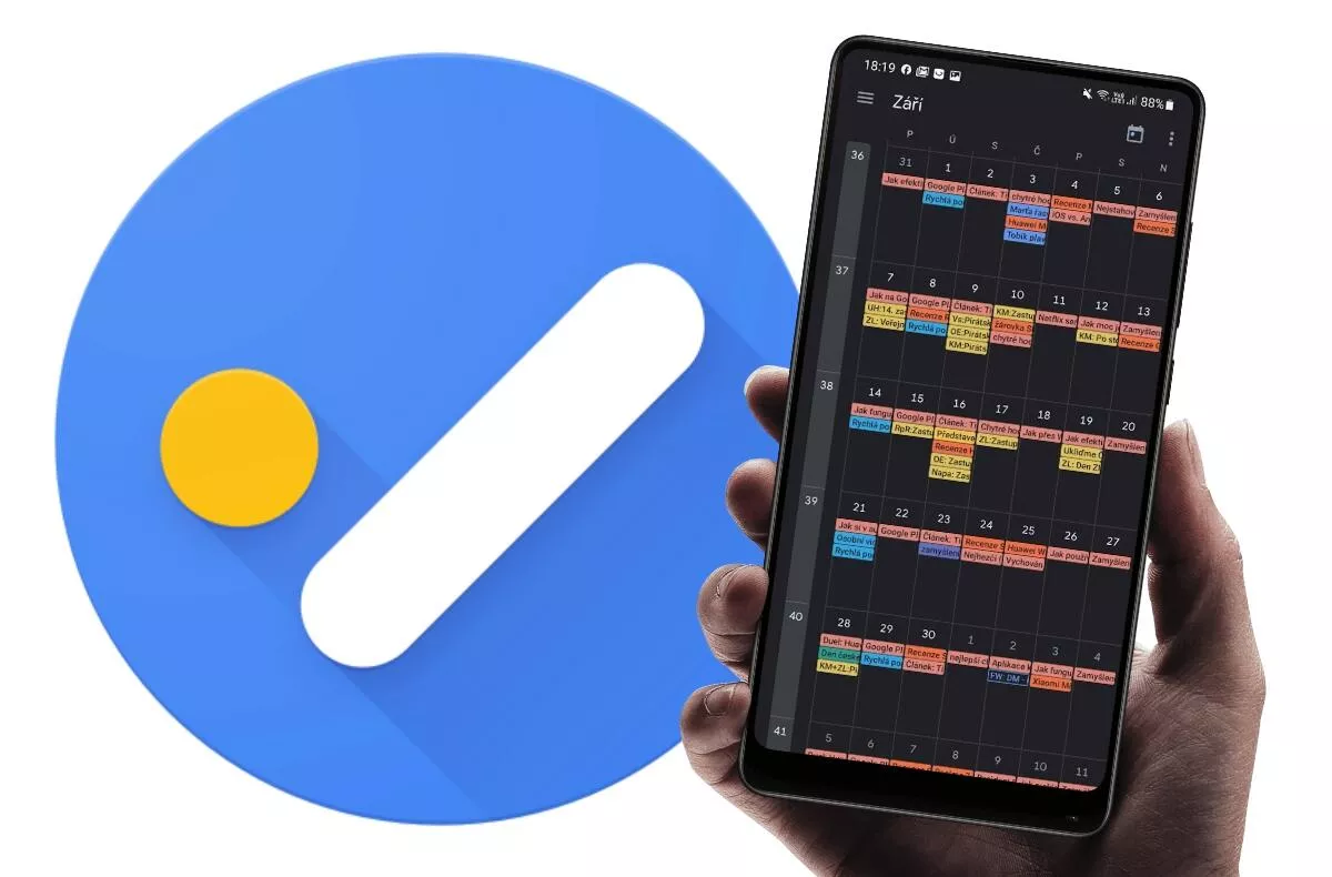 aplikace Google Kalendář úkoly