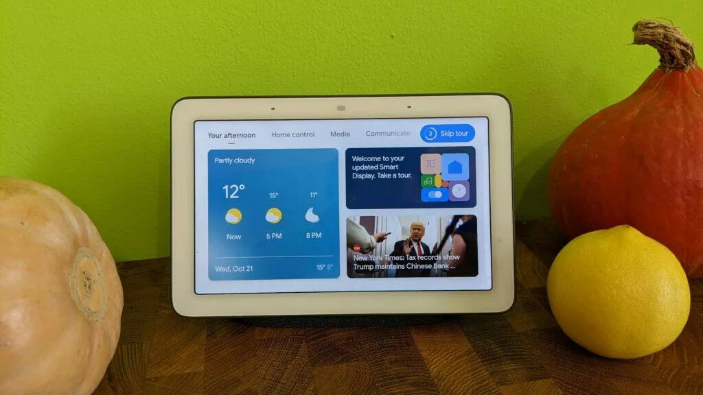 Google Home Hub update domovská obrazovka