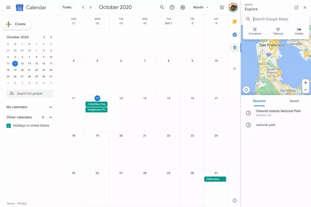 google kalendar mapy integrace