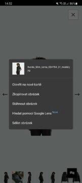 Google Lens rozpoznávání produktů Chrome menu