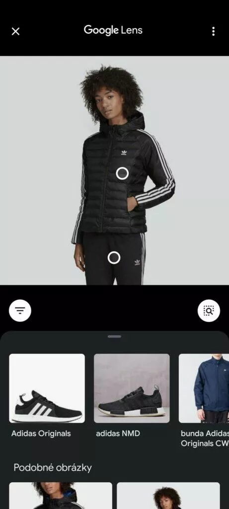 Google Lens rozpoznávání produktů Chrome výsledek