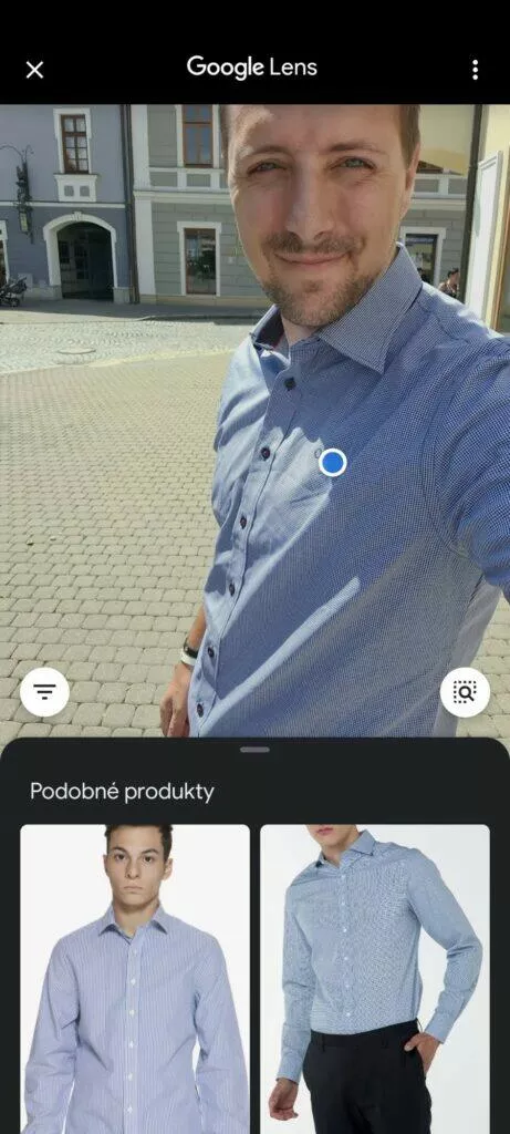 Google Lens rozpoznávání produktů oblečení