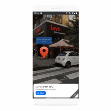 Google Mapy Live View 3D ulice