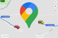 Google Mapy navigační ikony aut