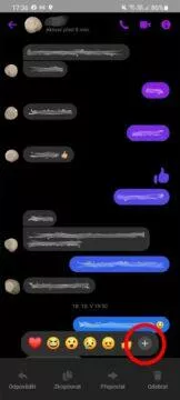 jak manuálně zapnout nové Messenger reakce app screen plus