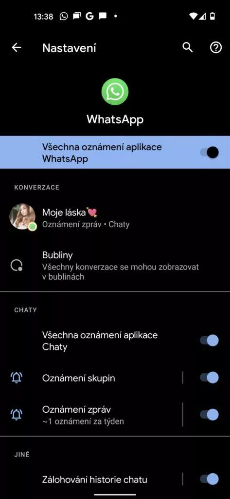 jak používat chatovací okna android 11