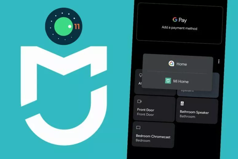 Mi Home Android 11 rychlé přepínání