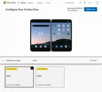 microsoft zlevňuje surface duo