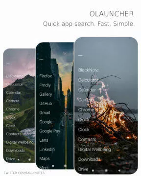 olauncher menu