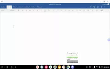 Samsung Galaxy Tab S7 DeX microsoft word