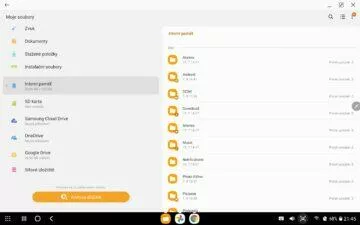 Samsung Galaxy Tab S7 DeX správce souborů