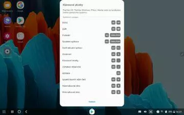 Samsung Galaxy Tab S7 DeX zkratky