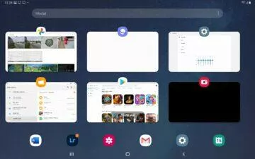 Samsung Galaxy Tab S7 multitasking