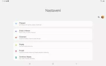 Samsung Galaxy Tab S7 Nastavení