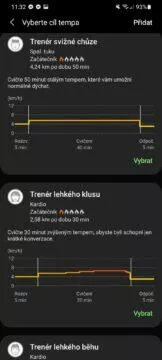 Samsung Health trenéři běhu