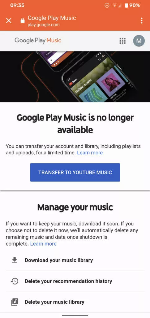 služba google play music oficiálně končí