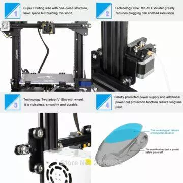 3D tiskárna CREALITY Ender-3 funkce