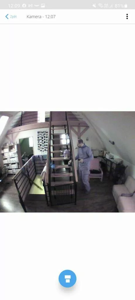 aplikace AJAX Security System detektor pohybu fotka