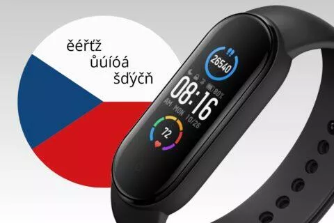 česká diakritika Xiaomi Mi Band 4 5