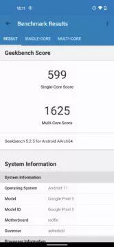 geekbench pixel 5