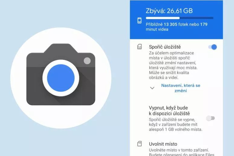 Google Fotoaparát ušetřit místo Google Fotoaparát ušetřit místo