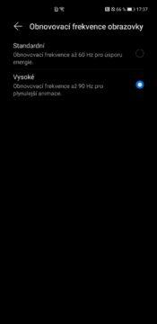 EMUI 11 Huawei Mate 40 Pro frekvence displeje